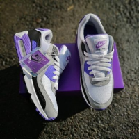 Кроссовки Nike Air Max 90 Recraft серо-фиолетовые