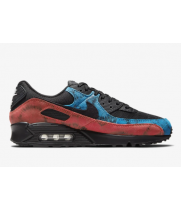 Кроссовки Nike Air Max 90 черные с синим и красным
