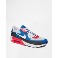 Кроссовки Nike Air Max 90 Lunar бело-сине-красные