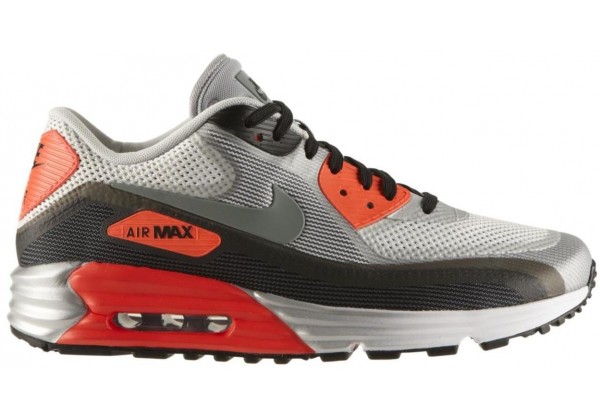 Кроссовки Nike Air Max 90 Lunar серо-оранжевые