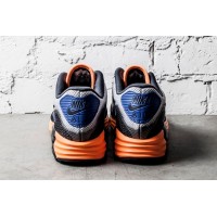 Nike кроссовки Air Max 90 Lunar серо-сине-оранжевые