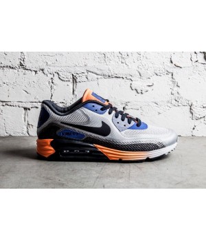 Nike кроссовки Air Max 90 Lunar серо-сине-оранжевые