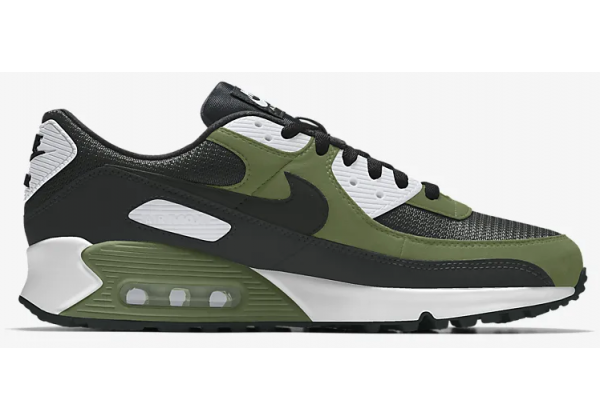 Кроссовки Nike Air Max 90 By You темно-зеленые