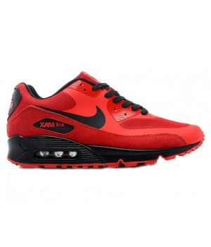 Кроссовки Nike Air Max 90 Hyperfuse красные с черным